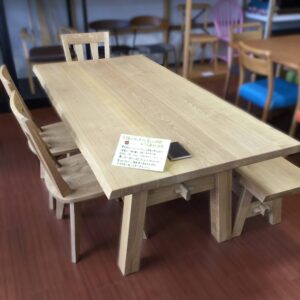タモ無垢ダイニングセット